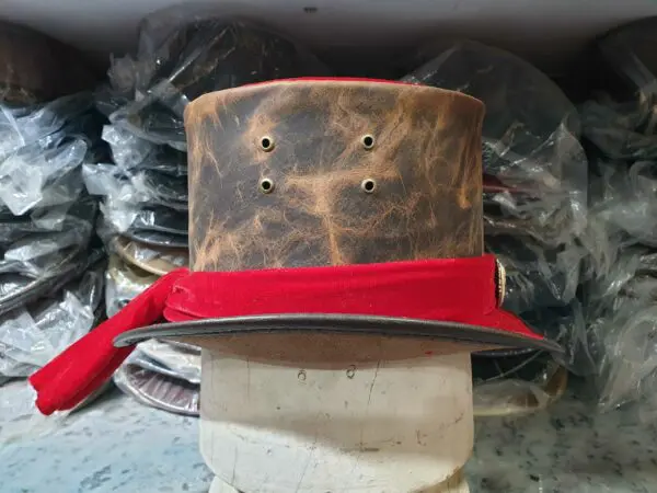 Leather Top Hat