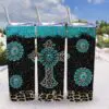 Turquoise Cheetah 20Oz Tumbler