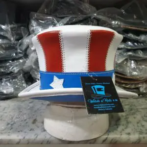 Uncle Sam American Flag Leather Top Hat