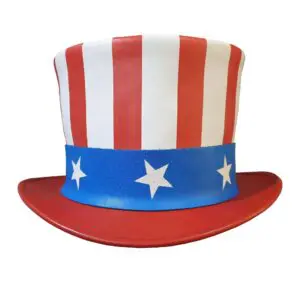 Uncle Sam Leather Top Hat