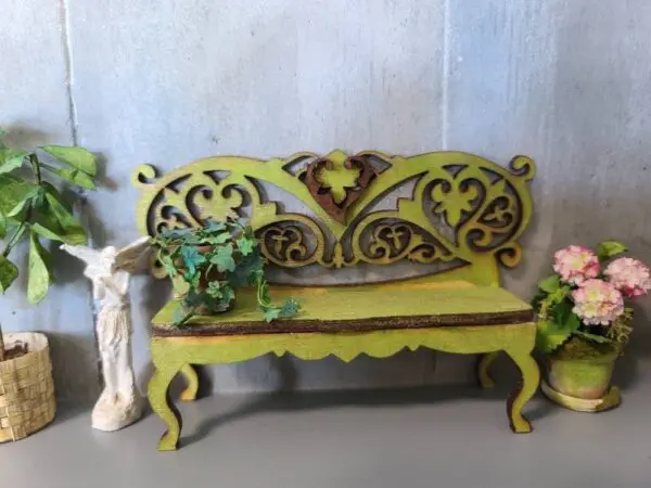 Unique Dollhouse Garden Bench