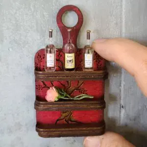 Unique Dollhouse Miniature Cutting Board Shelf