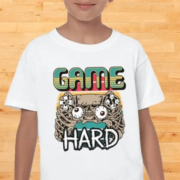 Game Hard Tshirt For Kids/ Gamer Shirts