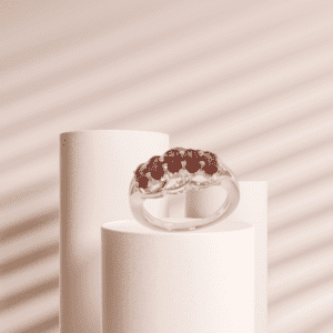 5 Stone Garnet Ring