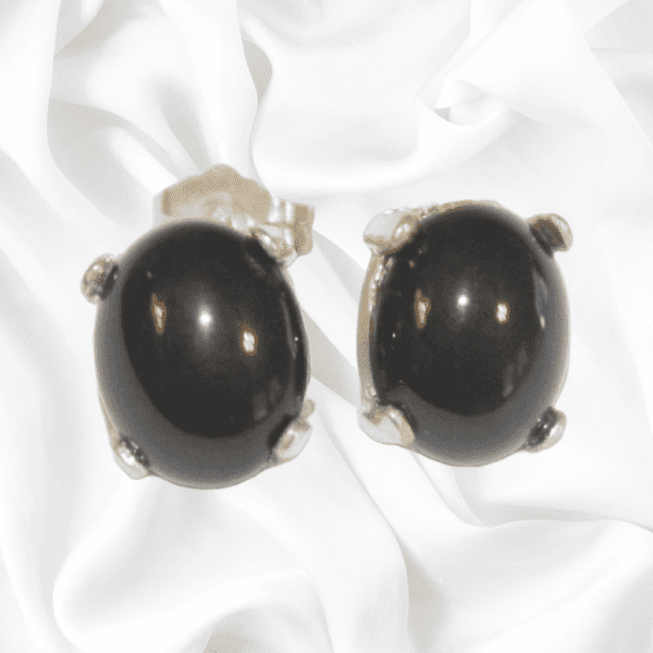 Black Onyx Stud Earrings