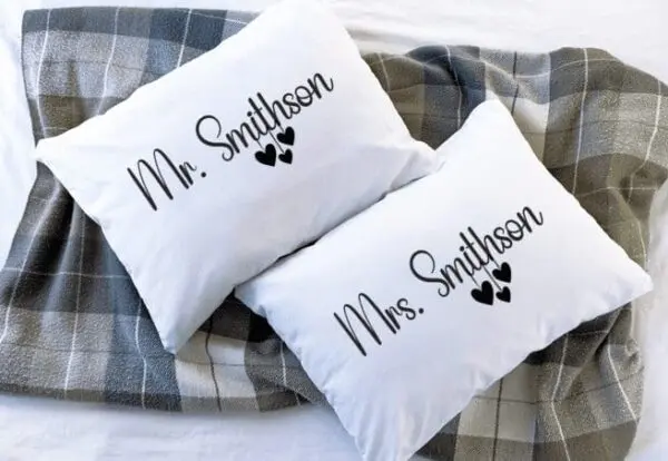 Personalized Mr. &Amp; Mrs. Pillowcase Set