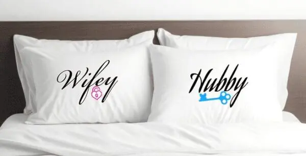 Hubby Wifey Pillowcases/Couples Pillowcases