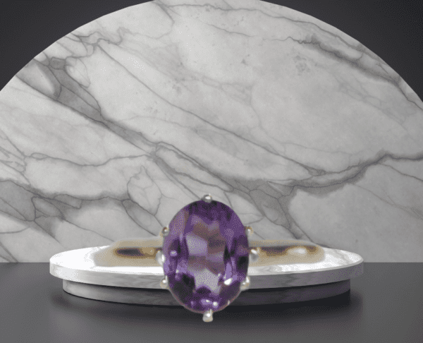 Amethyst Oval Gemstone Ring