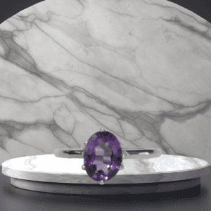 Amethyst Oval Gemstone Ring