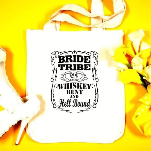 Whiskey Bent And Hell Bound Tote For Bridal Party