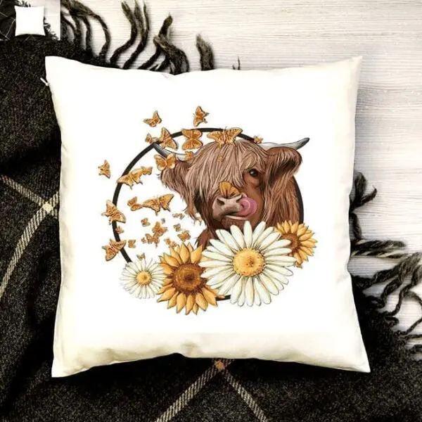 Adorable Highland Cow Accent Pillow Covers