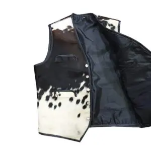 Cow Hide Leather Vintage Style Vest