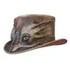 Voodoo Hatter El Dorado Basilisk Band Leather Top Hat