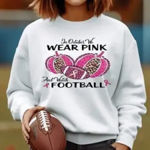 Breast Cancer Awareness Football Sweatshirt