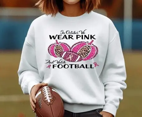 Breast Cancer Awareness Football Sweatshirt