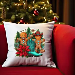 Gingerbread Man Accent Pillow