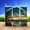 Beach Stained Glass 20Oz Tumbler