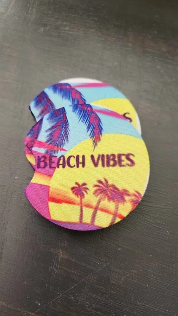 Beach Vibes Car Coasters