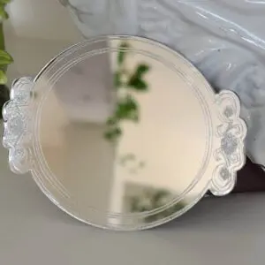 Beautiful Oval Dollhouse Aged Chippy Mirror