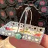 Miniature Dollhouse Petite Metal Basket