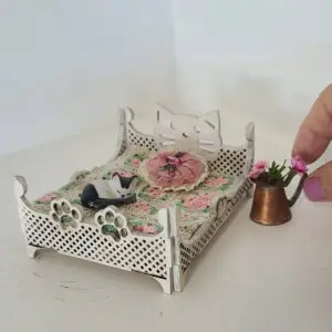 Unique Dollhouse Cat Themed Bed