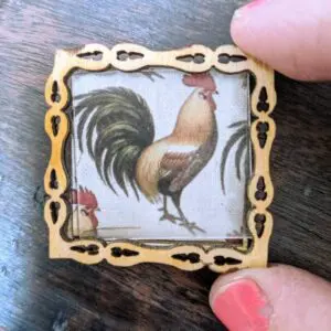 Miniature Dollhouse Rooster Picture