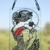 Unique Dollhouse Miniature Art Nouveau Lady Suncatcher