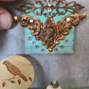 Unique Dollhouse Miniature French Inspired Gold Wall Decor