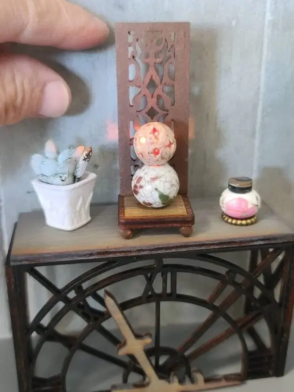 Miniature Zen Lamp Wooden Stand