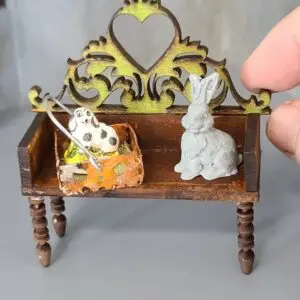 Beautiful Dollhouse Miniature Display Bench