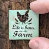 Dollhouse Miniature Wooden Plaque Custom Color