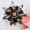 Dollhouse Miniature Wooden Sunflower Wall Art