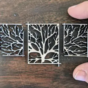 Beautiful Dollhouse Wooden Tree Triptych Wall Art