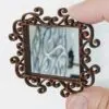 Dollhouse Miniature Square Wall Mirror