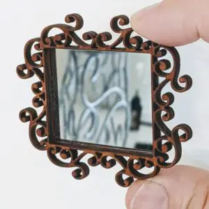 Dollhouse Miniature Square Wall Mirror