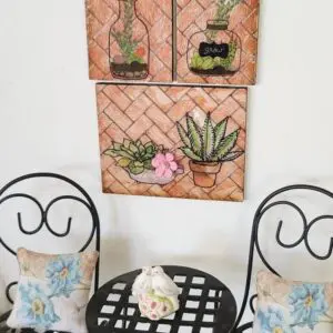 Alluring Dollhouse Patio Wall Picture