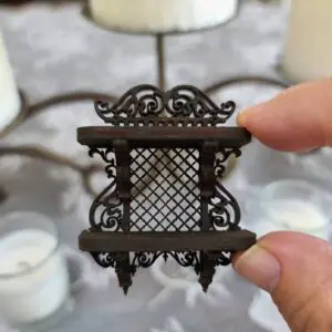 Miniature Wooden Lattice Shelf