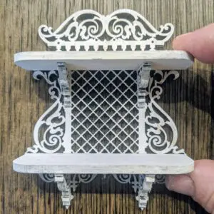 Dollhouse Lattice Wooden Display Shelf