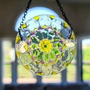 Beautiful Floral Round Dollhouse Suncatcher