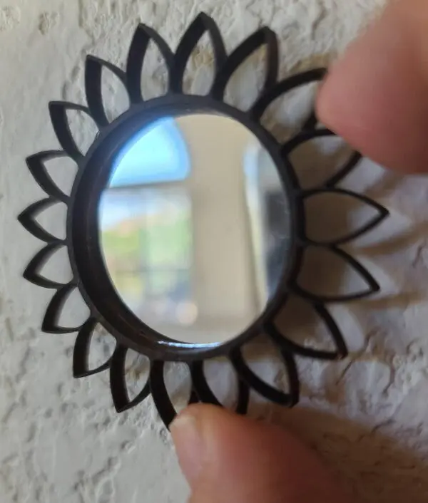 Dollhouse Miniature Sunflower Wall Mirror