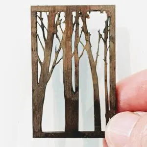 Dollhouse Miniature Rectangular Forest Wall Art