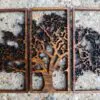 Beautiful Dollhouse Wooden Triptych Tree Wall Art