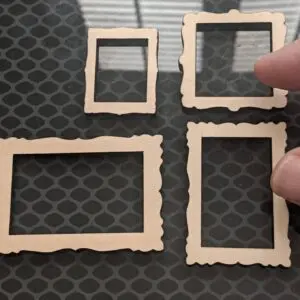 Dollhouse Miniature Wooden Picture Frames