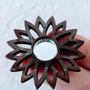 Dollhouse Miniature Round Sunburst Mirror