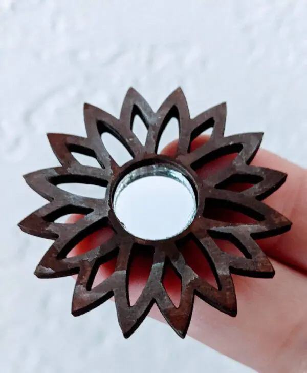 Dollhouse Miniature Round Sunburst Mirror