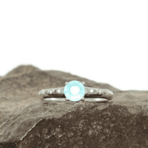 Stunning Natural Aqua Chalcedony Gemstone Ring