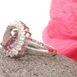 Lab Created Alexandrite Halo Ring