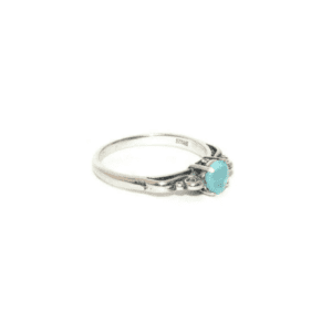 Stunning Natural Aqua Chalcedony Gemstone Ring