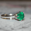 Emerald Green Onyx Gemstone Ring