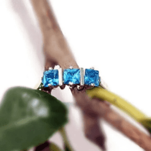 Swiss Blue Cubic Zirconia Ring